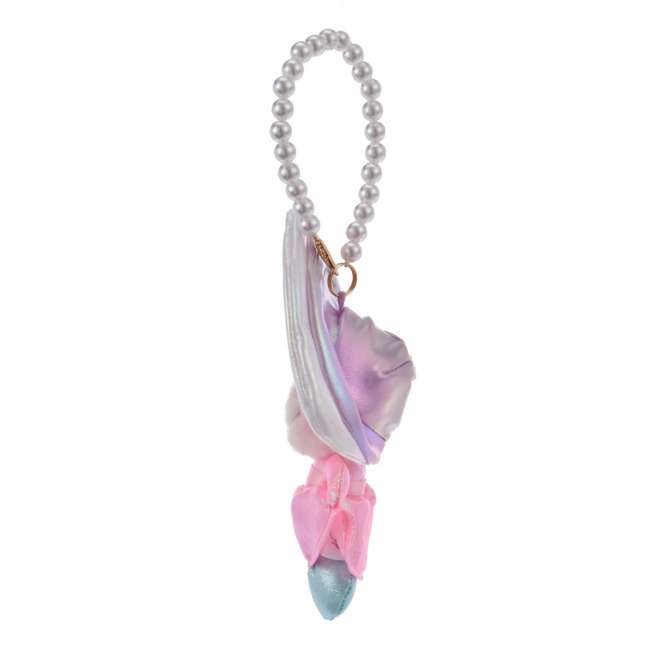 DISNEY | Good Mood Young Oyster Plush Keychain with Pearl Chain 14 x 7.5 x 4.5cm (Aurora Young Oyster)