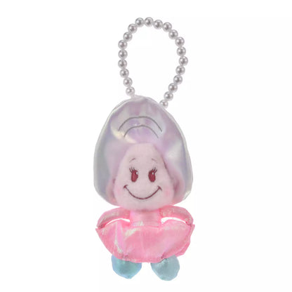 DISNEY | Good Mood Young Oyster Plush Keychain with Pearl Chain 14 x 7.5 x 4.5cm (Aurora Young Oyster)