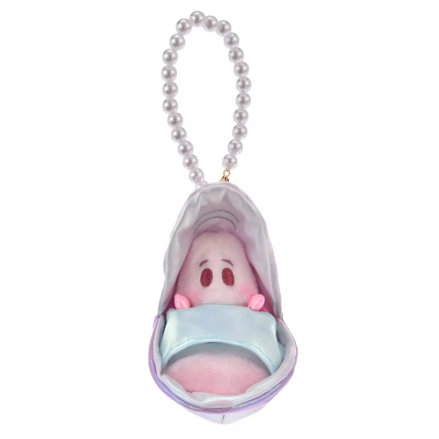 DISNEY | Sleepy Young Oyster Plush Keychain with Pearl Chain 10.5 x 6.5 x 7.5cm (Aurora Young Oyster)