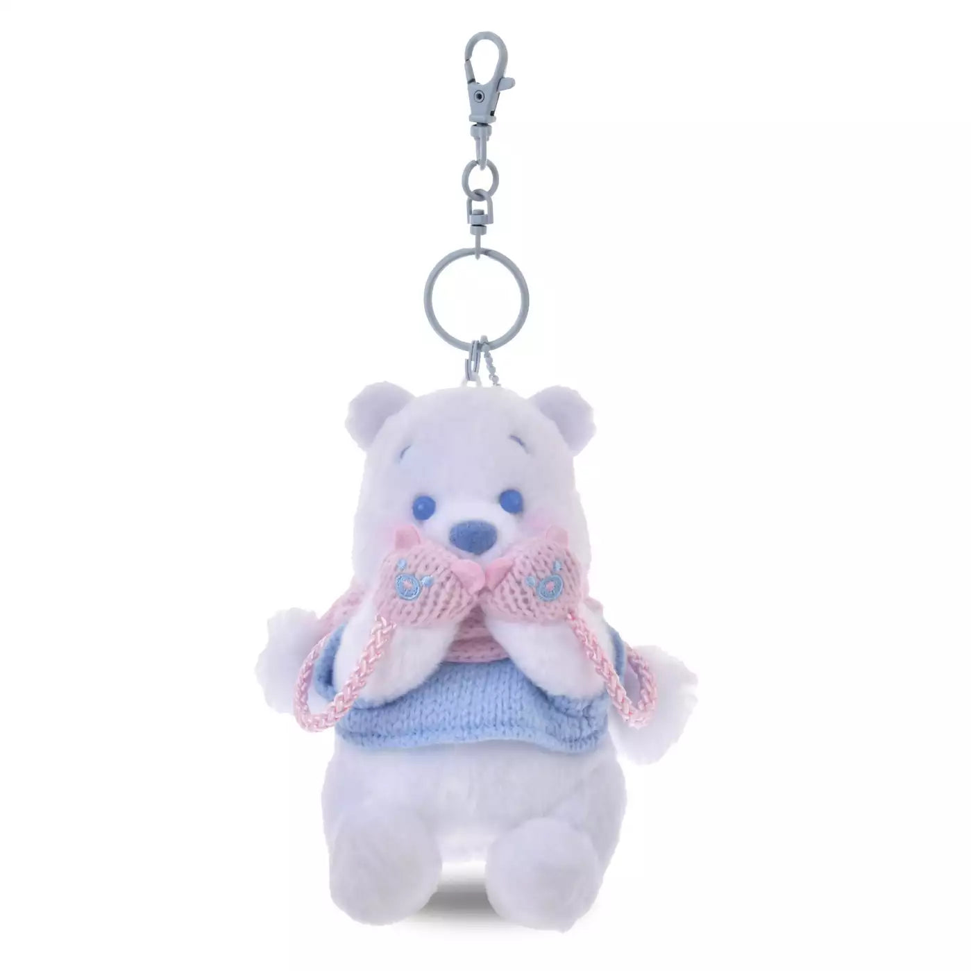 DISNEY | Tokyo Disney Store Winnie the Pooh Plush Keychain Bag Charm Mascot 140×130×80mm (Winter Shiny Color)