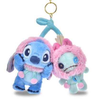 DISNEY | TokyoDisneyStore Stitch & Scrump Plush Keychain Bag Charm 138×98×78mm (Cherries GLOSSY FRUITS)