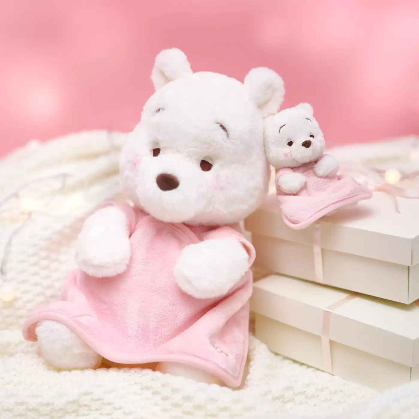 Disney | Tokyodisneystore Winnie The Pooh Plush Keychain & Toys (Pink/Blanket) /// ()