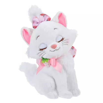 Disney | Japan Ichigo Strawberry Marie Cat Plush Doll Approx.27Cm 东京迪士尼 玛丽猫 毛绒玩偶公仔（草莓限定）