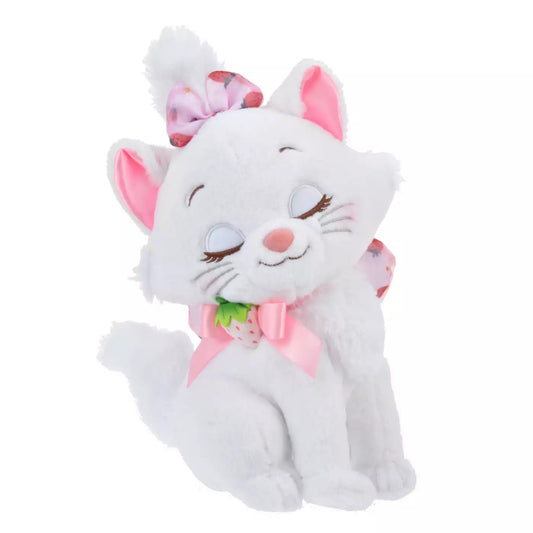Disney | Japan Ichigo Strawberry Marie Cat Plush Doll Approx.27Cm 东京迪士尼 玛丽猫 毛绒玩偶公仔（草莓限定）