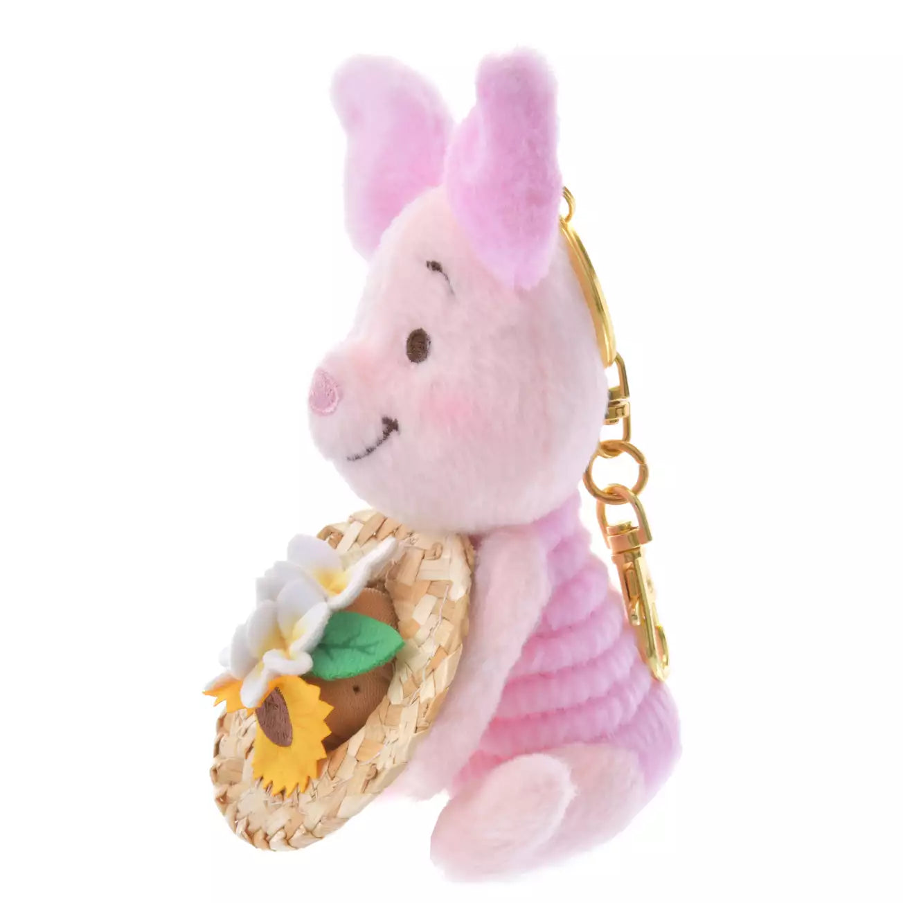Disney | Tokyodisneystore Winnie The Pooh Piglet Plush Keychain 14×9×8Cm (Straw Hat)
