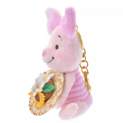 Disney | Tokyodisneystore Winnie The Pooh Piglet Plush Keychain 14×9×8Cm (Straw Hat)