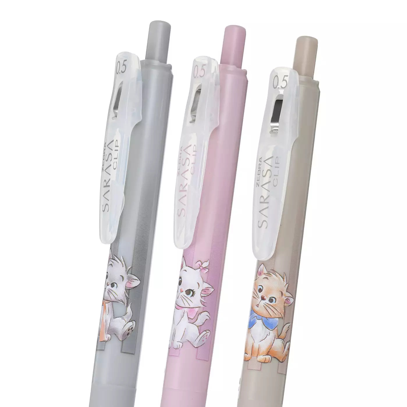 DISNEY | Aristocats Sarasa Clip Gel Pen Set Marie Berlioz Toulouse Cat Black (DISNEY CAT DAY 2025)