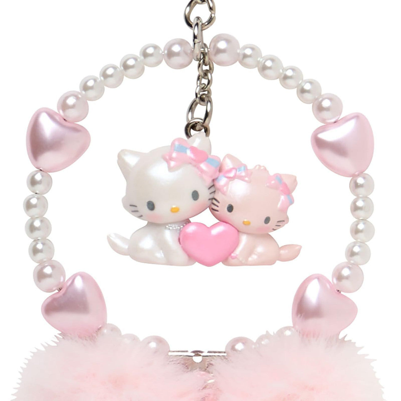 Sanrio | Charmmy Kitty Strap Phone Charm 5.3×2×17Cm (Heisei-Born Character Fluffy Heart)