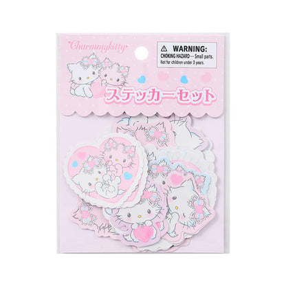 Sanrio | Charmmy Kitty Sticker Set 12×9.5×11Cm (Heisei-Born Character Fluffy Heart)
