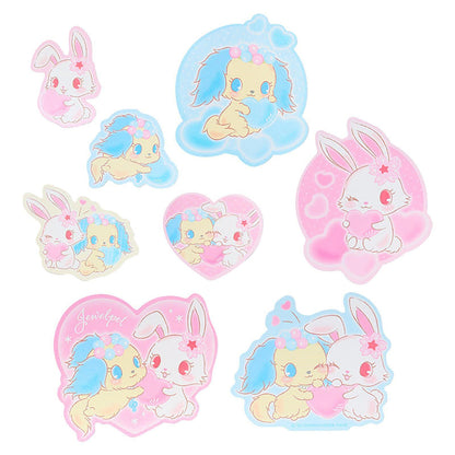 Sanrio | Jewelpet Sticker Set 12×9.5×11Cm (Heisei-Born Character Fluffy Heart)