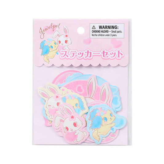 Sanrio | Jewelpet Sticker Set 12×9.5×11Cm (Heisei-Born Character Fluffy Heart)