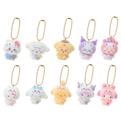 SANRIO x CHIIKAWA | Secret Flocked Mascot Charm Blind Box 50×37×53mm
