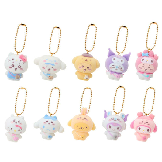 SANRIO x CHIIKAWA | Secret Flocked Mascot Charm Blind Box 50×37×53mm