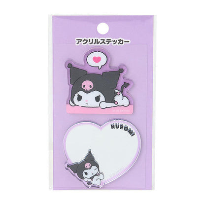 SANRIO | Kuromi Acrylic Sticker & Sticky Mirror Set 53×3×45mm