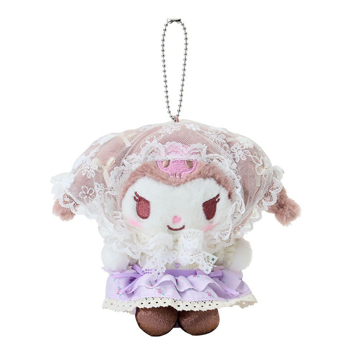SANRIO | Kuromi Mascot Holder Plush Keychain Bag Charm 125×85×150mm (Forest Lace)