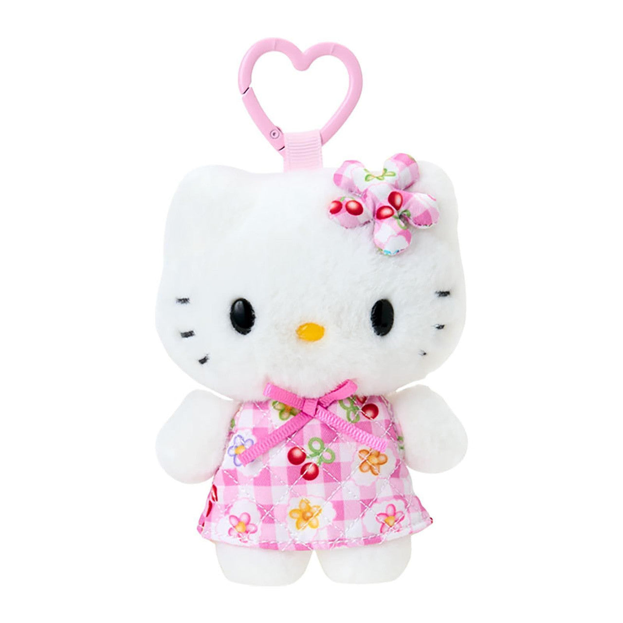SANRIO | Hello Kitty Mascot Holder Plush Keychain Bag Charm 11.8 x 11.3 x 5.0cm (Minnano Quilt)
