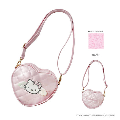 Sanrio | 90S Hello Kitty Quilting Shoulder Bag H154×W180×D60Mm (Angel) Pink
