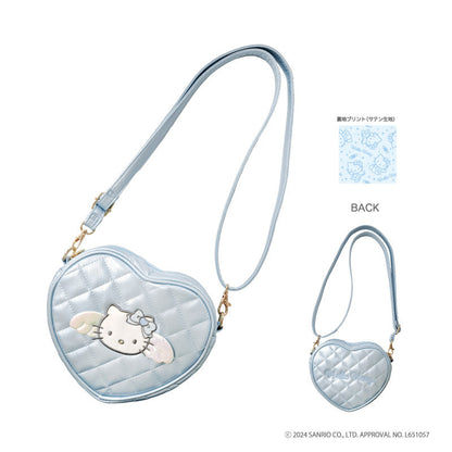 Sanrio | 90S Hello Kitty Quilting Shoulder Bag H154×W180×D60Mm (Angel) Blue