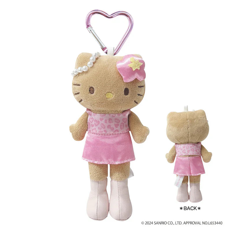 【Limit 1/Customer】Sanrio | Hello Kitty Plush Keychain Style Up H147Ｘw70Mmｘd42Mm (Pink Leopard)