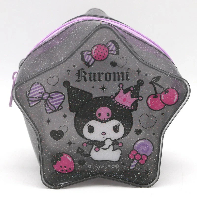 SANRIO | Kuromi Star Shaped Clear Pouch with Zipper 115×120×65mm