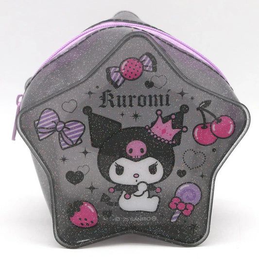 SANRIO | Kuromi Star Shaped Clear Pouch with Zipper 115×120×65mm