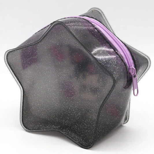 SANRIO | Kuromi Star Shaped Clear Pouch with Zipper 115×120×65mm