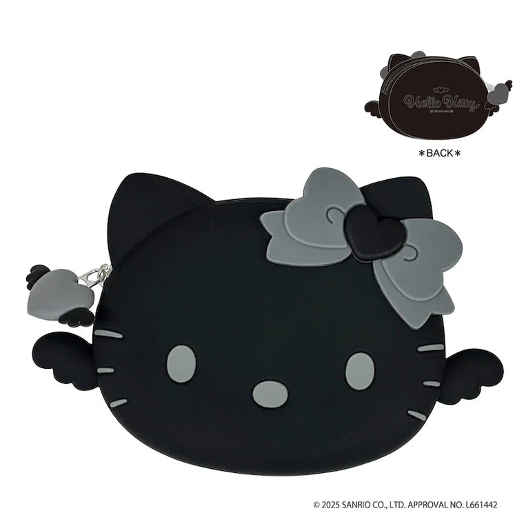 SANRIO | Hello Kitty 3D Silicone Pouch 100×160×28mm (Black Angel)
