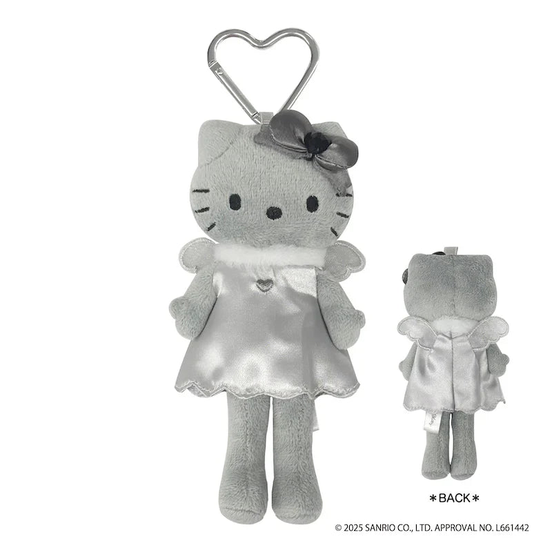 SANRIO | Hello Kitty Style Up Plush Keychain Bag Charm Mascot Holder 90x40x150mm (Grey Angel)