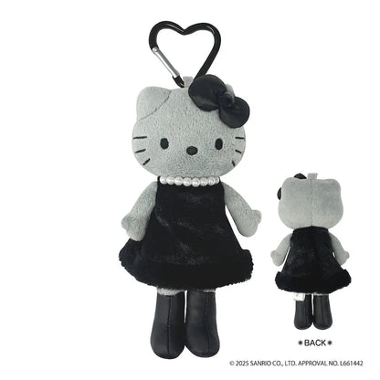 SANRIO | Hello Kitty Style Up Plush Keychain Bag Charm Mascot Holder 90x40x150mm (Grey Angel)