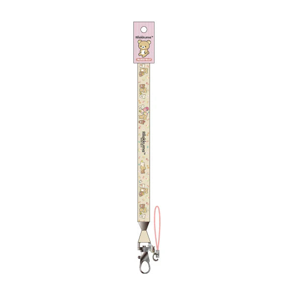 SAN X | Rilakkuma Phone Strap 480×30mm (BASIC RILAKKUMA Favorite Things)