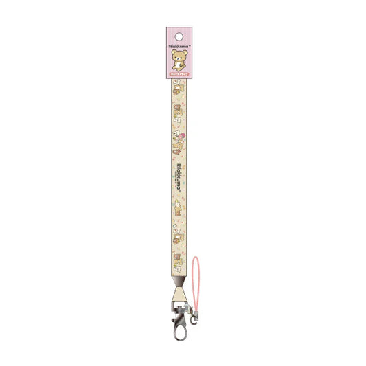 SAN X | Rilakkuma Phone Strap 480×30mm (BASIC RILAKKUMA Favorite Things)