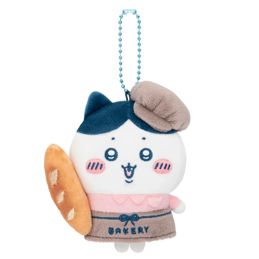 CHIIKAWA | Hachiware Mascot Holder Bag Charm Plush Keychain 125×100×50mm (Bakery Staff)