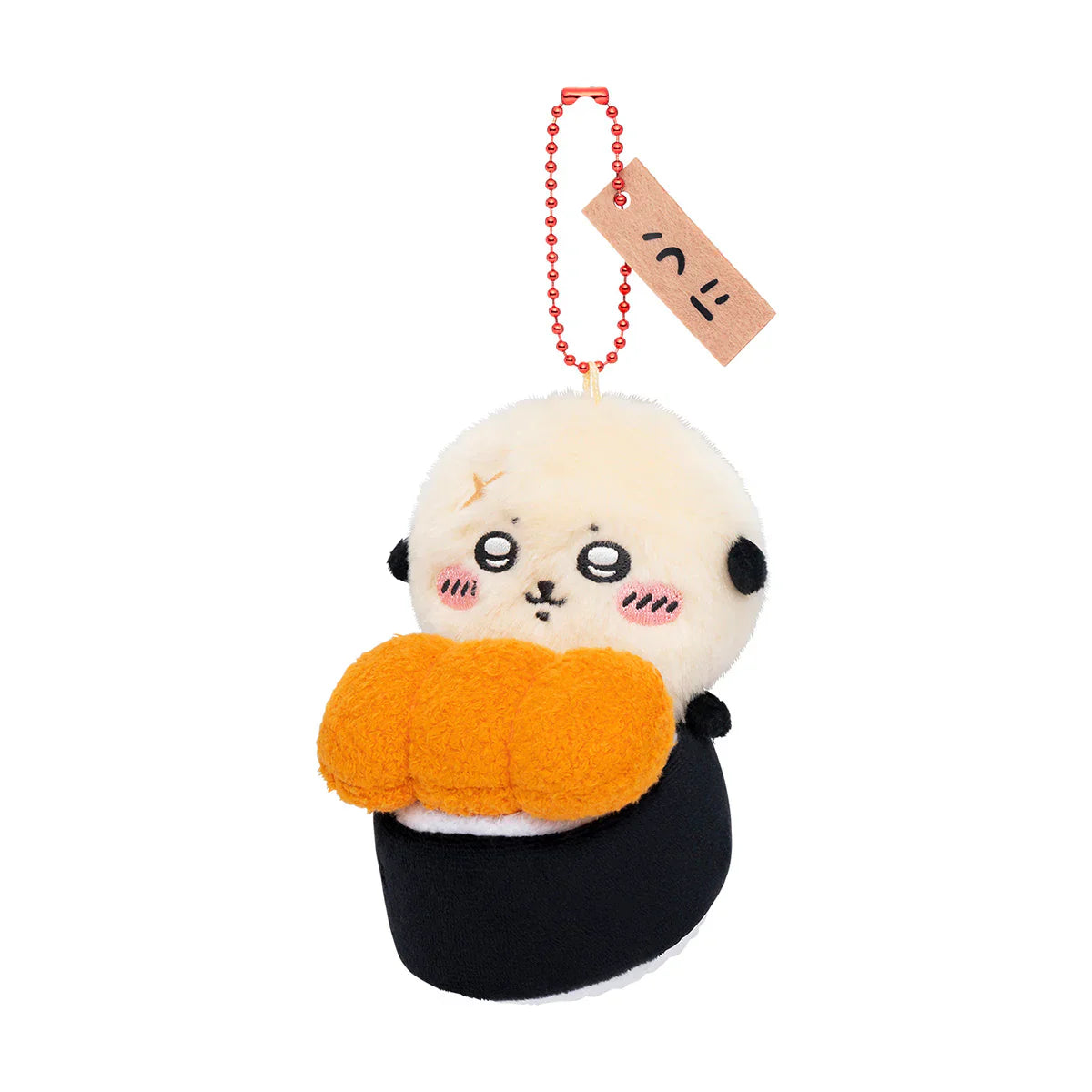 Chiikawa | Sushi Mascot Holder Plush Keychain H90×W115×D90Mm (Rakko/Sea Urchins)
