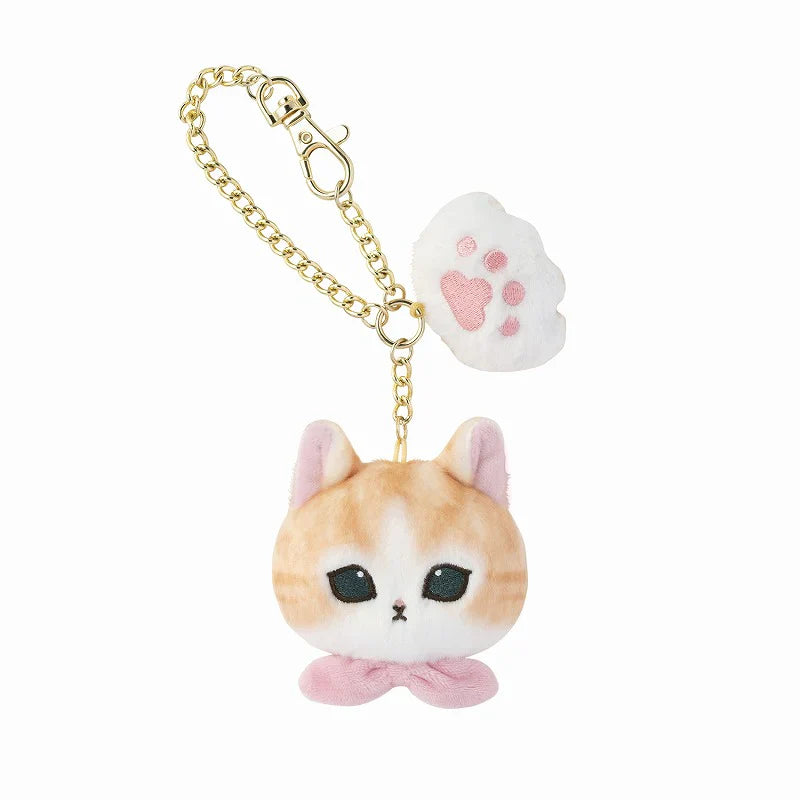 Mofusand | Mascot Paw & Gold Keychain H85×W75×D40Mm (Brown&White)