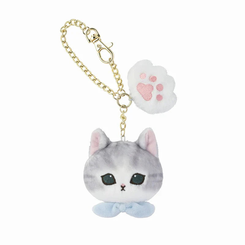 Mofusand | Mascot Paw & Gold Keychain H85×W75×D40Mm (Gray/Grey)