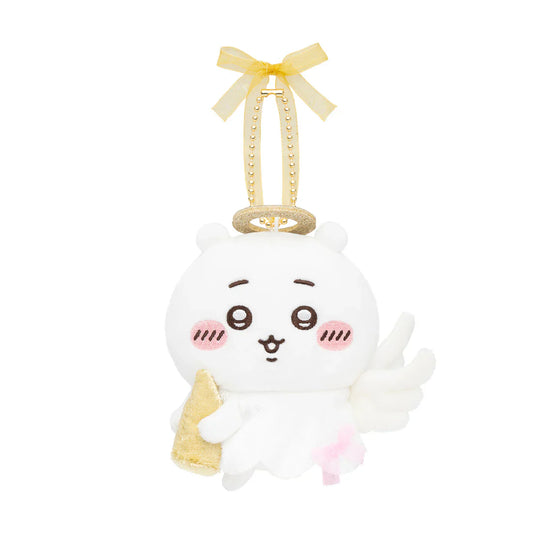 【Limit 1】Nagano Characters | Chiikawa Fuwapata Angel Mascot Holder Bag Charm Plush Keychain 105x130x65mm