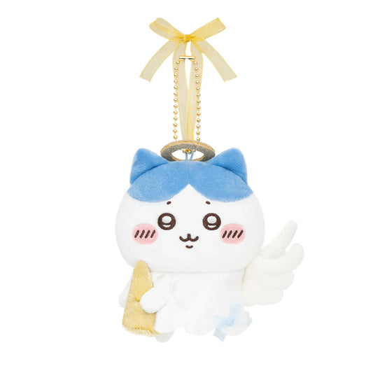 【Limit 1】Nagano Characters | Chiikawa Hachiware Fuwapata Angel Mascot Holder Bag Charm Plush Keychain 105x130x65mm