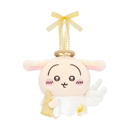 【Limit 1】Nagano Characters | Chiikawa Usagi Fuwapata Angel Mascot Holder Bag Charm Plush Keychain 105x130x65mm
