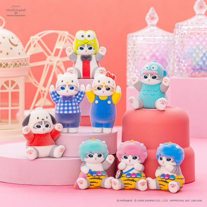 Mofusand × Sanrio | Secret Fluffy Flocky Figure Collection Blind Box 98x68x55mm (Vol.1)
