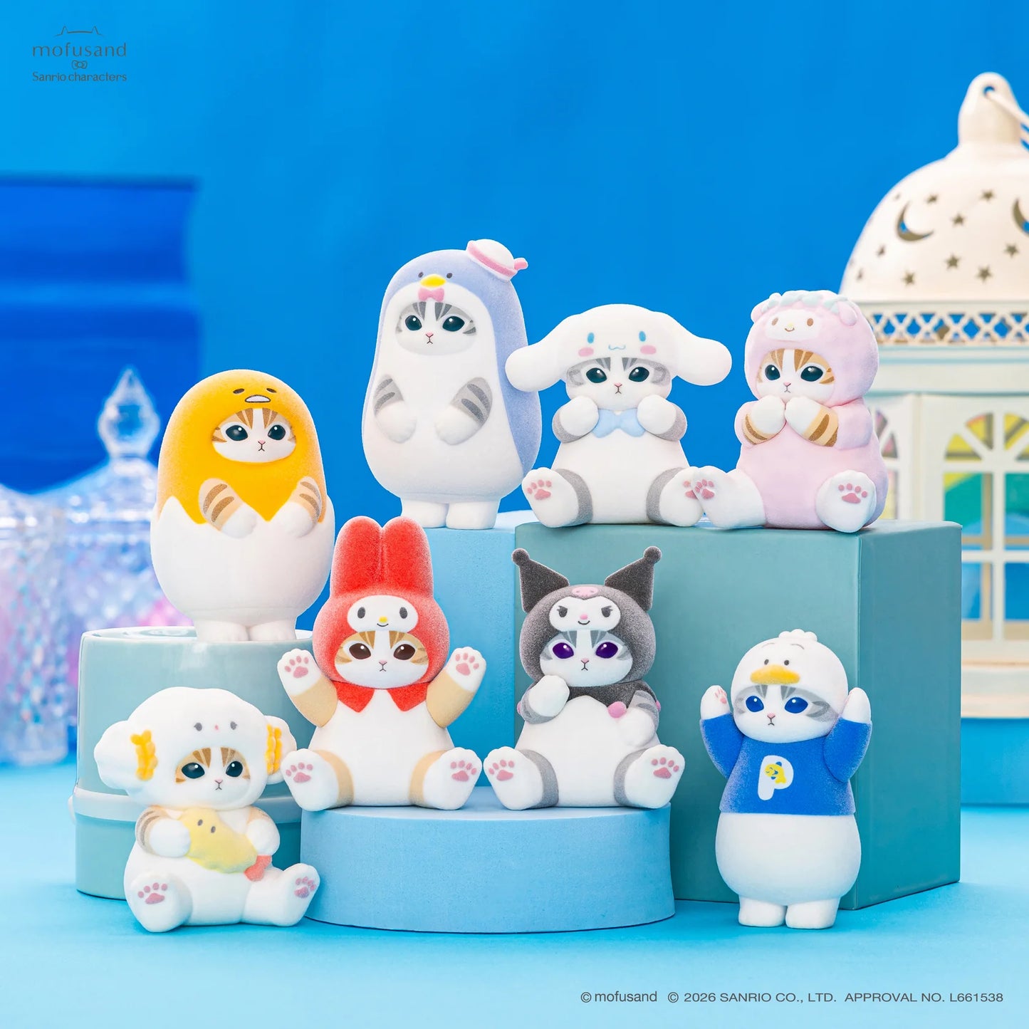 Mofusand × Sanrio | Secret Fluffy Flocky Figure Collection Blind Box 98x68x55mm (Vol.2)