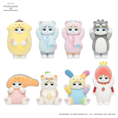 Mofusand × Sanrio | Secret Fluffy Flocky Figure Collection Blind Box 98x68x55mm (Vol.3)