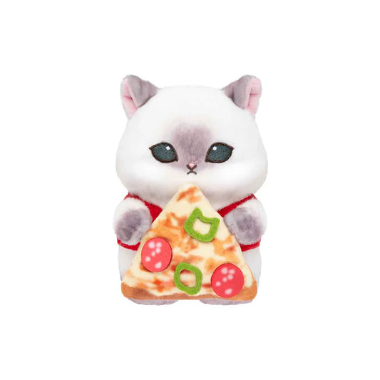 MOFUSAND | Plush Toy Desktop Hanging 190×160×215mm (Mofumofu Journey Cat -Chubby Pizza)
