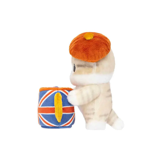 MOFUSAND | Plush Toy Desktop Hanging 125×135×110mm (Mofumofu Journey Cat -England Teapot)
