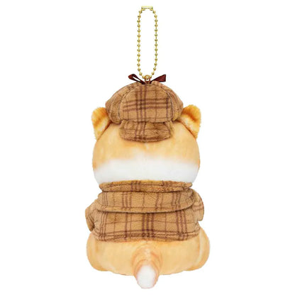 MOFUSAND | Mascot Holder Plush Keychain 155×120×90mm (Mofumofu Journey Cat - Detective)