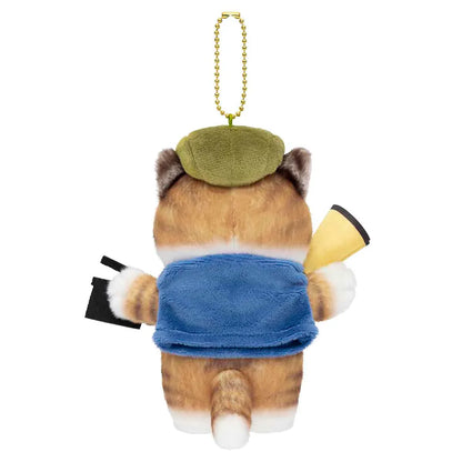 MOFUSAND | Mascot Holder Plush Keychain 155×120×90mm (Mofumofu Journey Cat - Movie Director)