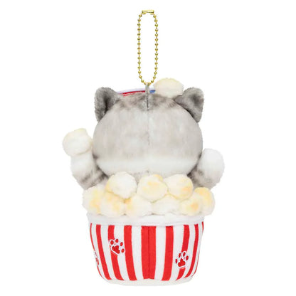 MOFUSAND | Mascot Holder Plush Keychain 155×120×90mm (Mofumofu Journey Cat -Popcorn)