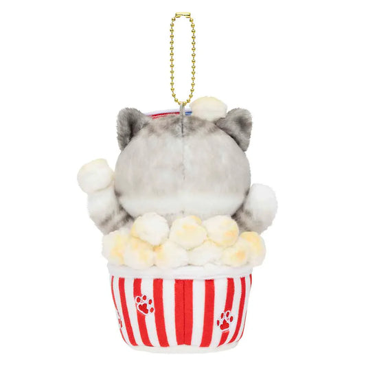 MOFUSAND | Mascot Holder Plush Keychain 155×120×90mm (Mofumofu Journey Cat -Popcorn)
