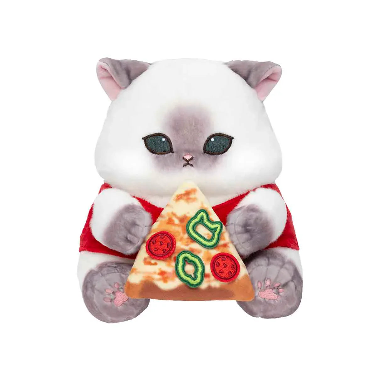 MOFUSAND | Plush Toy 190×160×215mm (Mofumofu Journey Cat -Chubby Pizza)