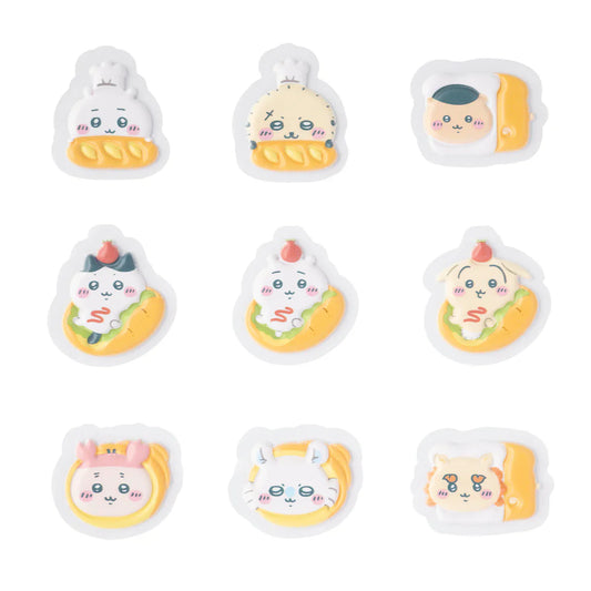 CHIIKAWA | Bakery Puffy Flake Stickers 18 pieces (Everyone with Various Bread)