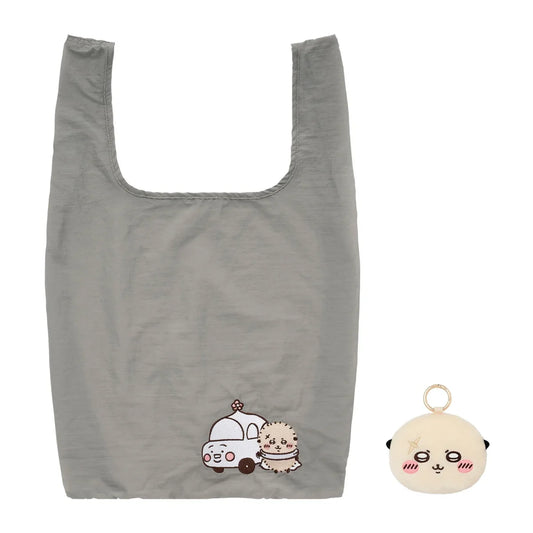 CHIIKAWA | Rakko Eco Shopping Bag & Mascot Pouch & Bag Charm (100×135×55mm & 520×320mm)